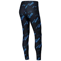 Leggings de nuit en tricot imprimé intégral Breakthrough Carolina Panthers pour femmes Concepts Sport Black