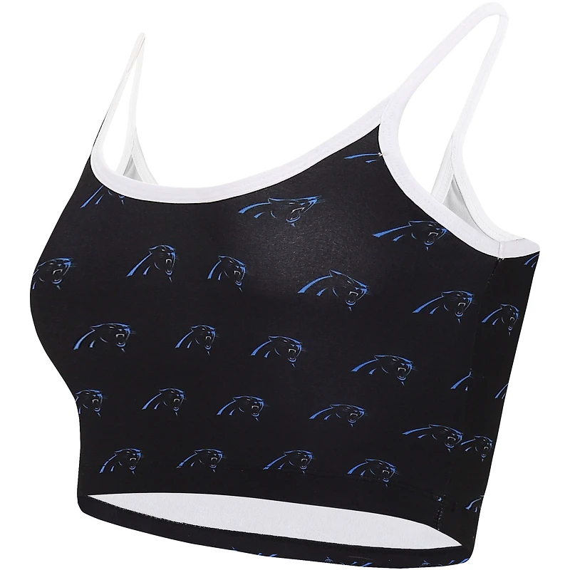 Women's Concepts Sport Black Carolina Panthers Gauge Lounge Bralette