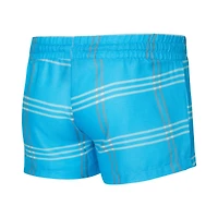 Ensemble haut à manches longues et short raglan bleu/gris Carolina Panthers Petition pour femme Concepts Sport
