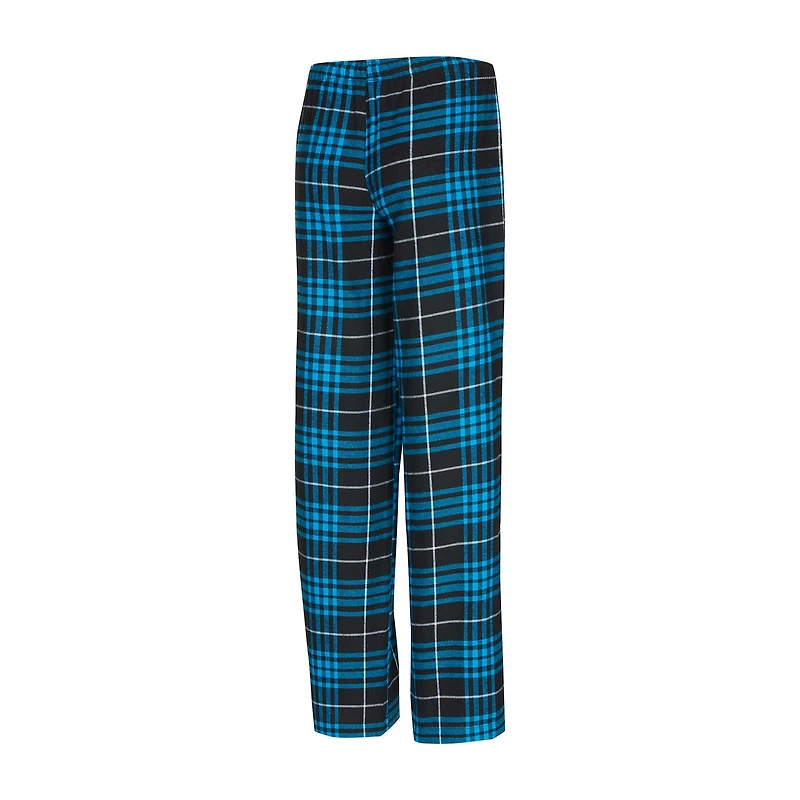 Ensemble de nuit Concepts Sport Carolina Panthers Vector pour femme, haut et pantalon en flanelle