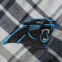 Chemise de nuit boutonnée à manches longues en flanelle pour femmes Concepts Sport Charcoal/Gris Carolina Panthers Accolade
