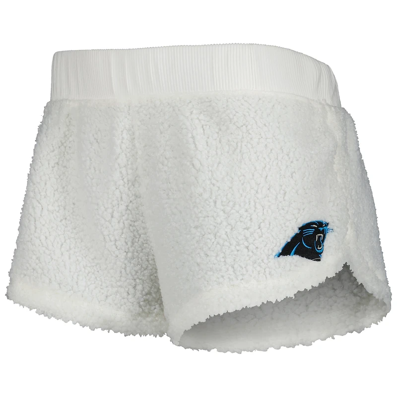 Ensemble haut et short Fluffy Hoodie Carolina Panthers Concepts Sport pour femmes