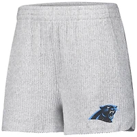 Women's Concepts Sport Gray Carolina Panthers Juniper Long Sleeve Hoodie T-Shirt & Shorts Set