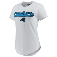 Ensemble de nuit Concepts Sport blanc/anthracite pour femme avec haut et leggings Sonata des Carolina Panthers