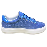 Baskets en cristal de couleur bleue l'équipe des Panthers la Caroline Cuce pour femmes