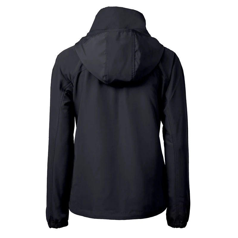 Women's Cutter & Buck Black Carolina Panthers Charter Eco Recycled Full-Zip Hoodie Jacket