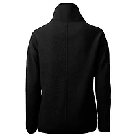 Women's Cutter & Buck  Black Carolina Panthers Helmet Logo Cascade Eco Sherpa Fleece Half-Zip Pullover Jacket