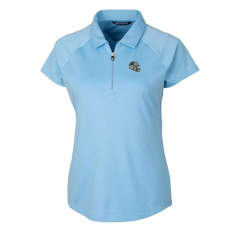 Women's Cutter & Buck  Blue Carolina Panthers Helmet Logo DryTec Forge Stretch Polo