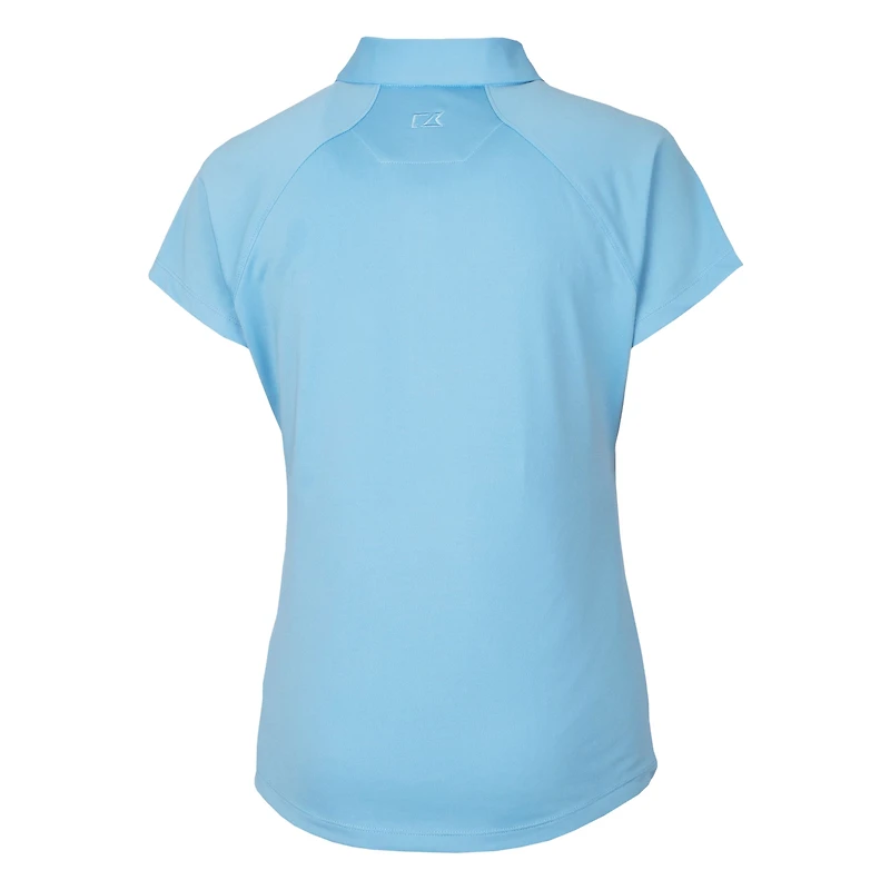 Women's Cutter & Buck  Blue Carolina Panthers Helmet Logo DryTec Forge Stretch Polo
