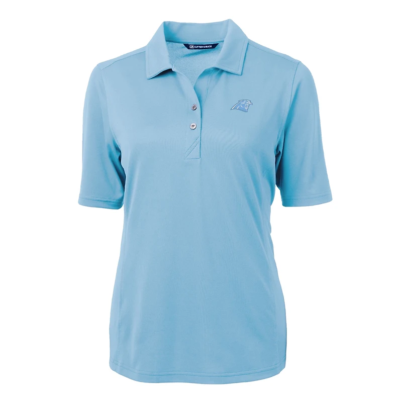 Polo recyclé Virtue Eco Pique bleu poudre pour femme Cutter & Buck des Carolina Panthers