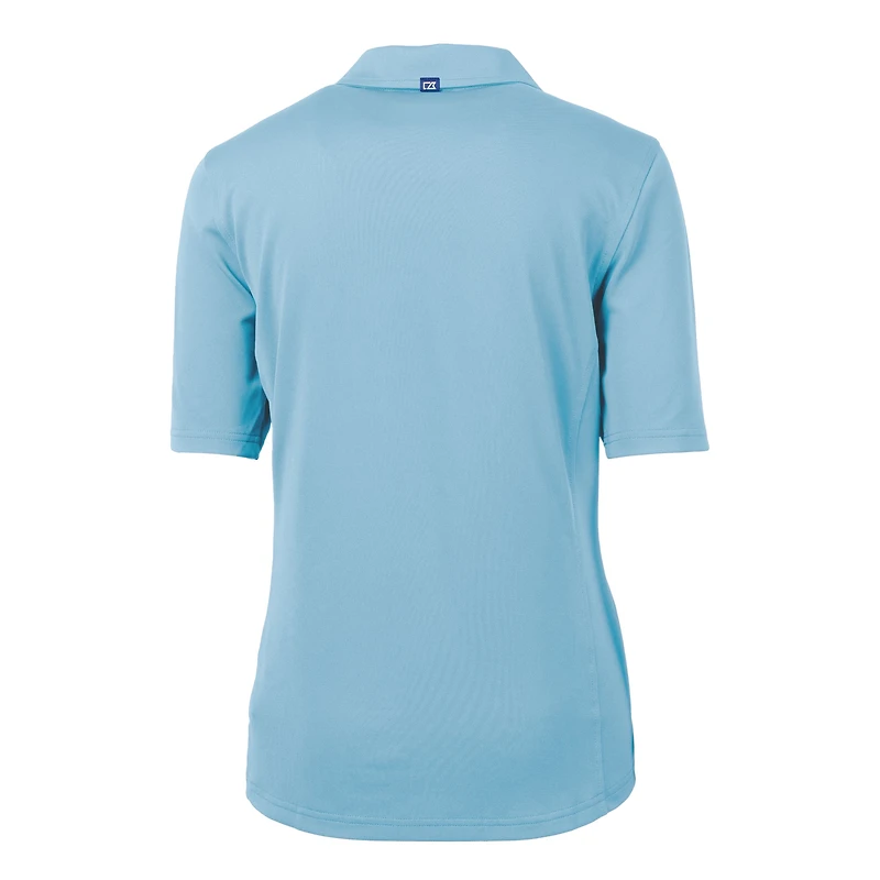 Women's Cutter & Buck Powder Blue Carolina Panthers Virtue Eco Pique Recycled Polo