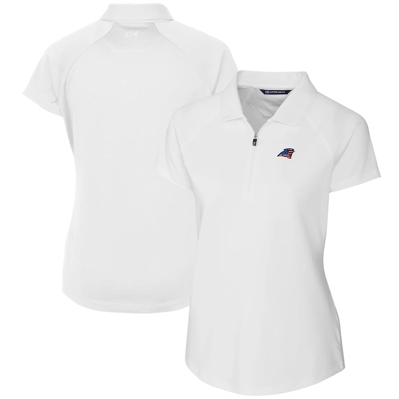 Polo extensible Forge blanc pour femme Cutter & Buck des Carolina Panthers