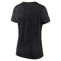 Pack combiné de t-shirts légers à manches courtes et longues Fanatics pour femmes, noir/blanc, Carolina Panthers