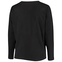 Women's Fanatics Black Carolina Panthers Plus Primary Logo Long Sleeve T-Shirt