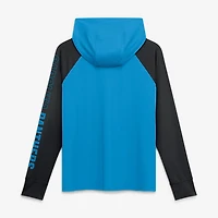 Sweat à capuche zippé raglan bleu/noir Carolina Panthers Cornerback Blitz pour femme (Fanatics)