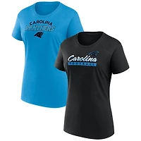 Pack combiné de t-shirts à risque Fanatics Carolina Panthers pour femmes