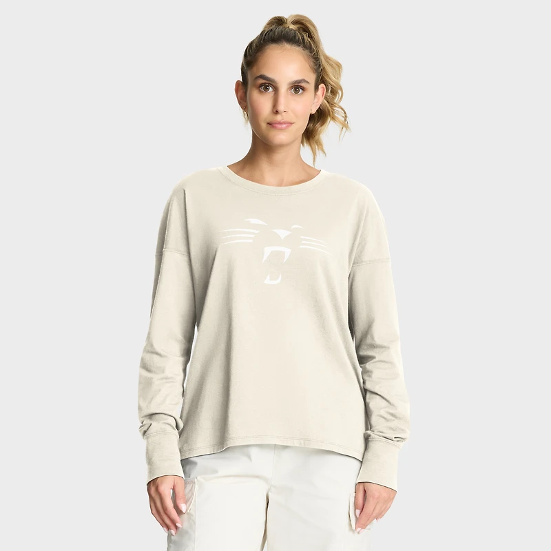 T-shirt à manches longues pour femme Fanatics Cream Carolina Panthers Dove Legacy