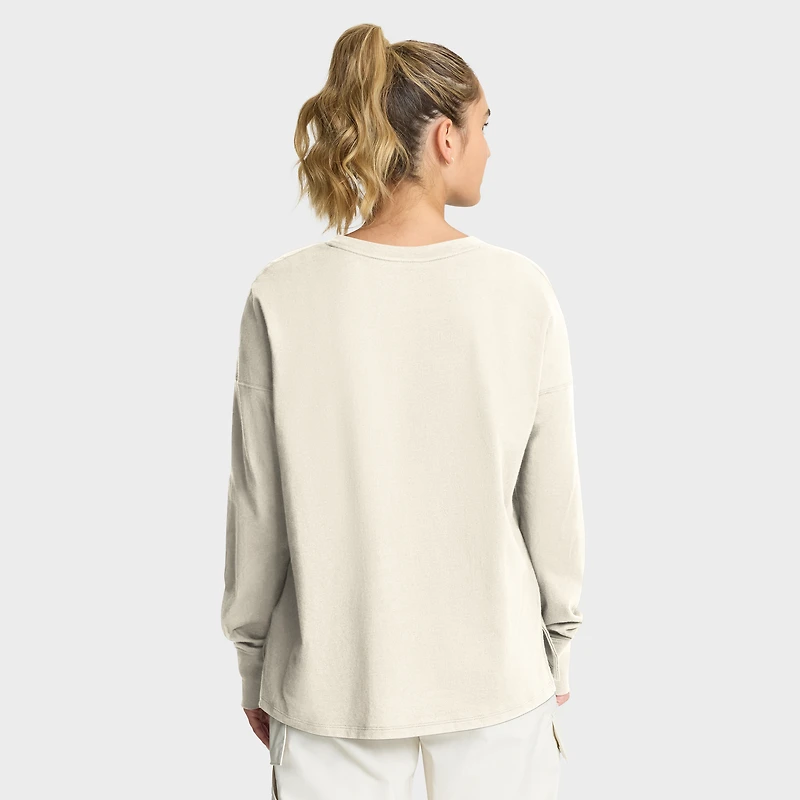 Women's Fanatics Cream Carolina Panthers Dove Legacy Long Sleeve T-Shirt