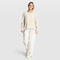 Women's Fanatics Cream Carolina Panthers Dove Legacy Long Sleeve T-Shirt