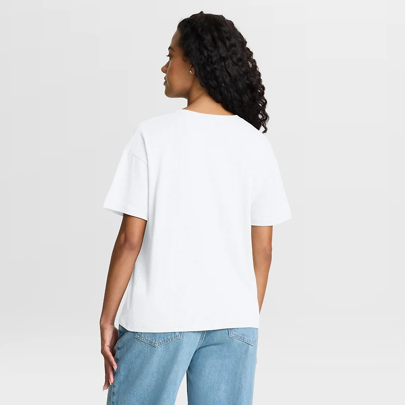 T-shirt boxy blanc Fanatics Redzone des Carolina Panthers pour femme