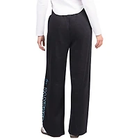 Women's G-III 4Her by Carl Banks Black Carolina Panthers Field Wide Leg Sweatpants