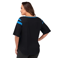 Women's G-III 4Her by Carl Banks Black Carolina Panthers Plus Linebacker T-Shirt