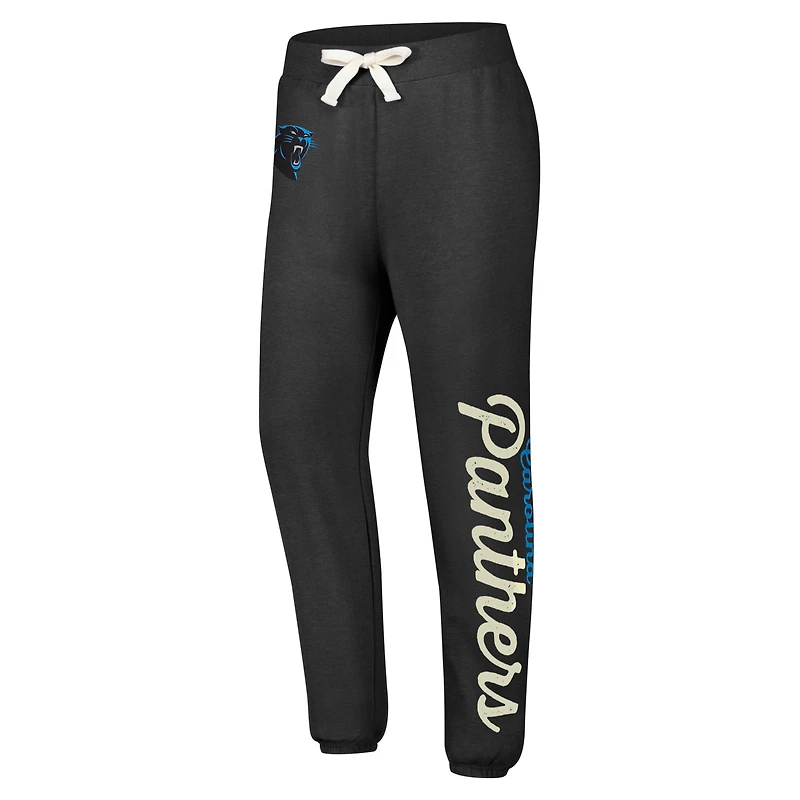 Women's G-III 4Her by Carl Banks Black Carolina Panthers Scrimmage Fleece Pants