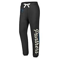 Women's G-III 4Her by Carl Banks Black Carolina Panthers Scrimmage Fleece Pants