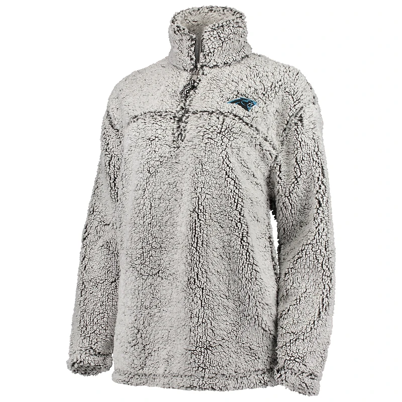 Veste G-III 4Her by Carl Banks grise pour femme des Panthers de la Caroline en sherpa à quart zip