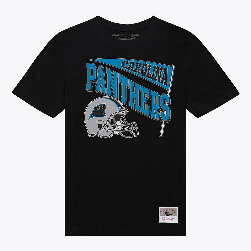 T-shirt noir dynamique pour femme Mitchell & Ness, motif petit ami des Carolina Panthers