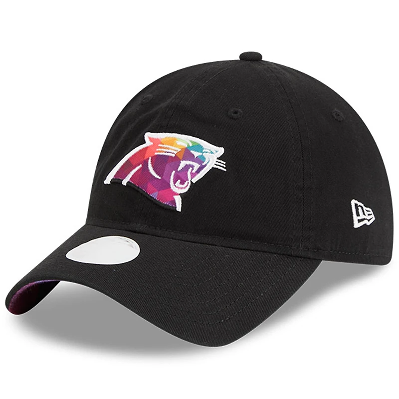 Casquette réglable New Era Black Carolina Panthers 2023 NFL Crucial Catch 9TWENTY pour femme