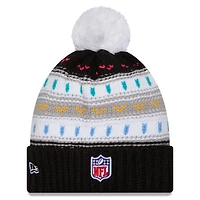 Bonnet à revers et pompon NFL Crucial Catch 2025 des Carolina Panthers de New Era pour femme