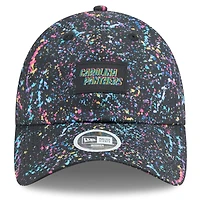 Casquette ajustable à queue de cheval NFL Crucial Catch 2025 des Carolina Panthers de New Era pour femme, noire