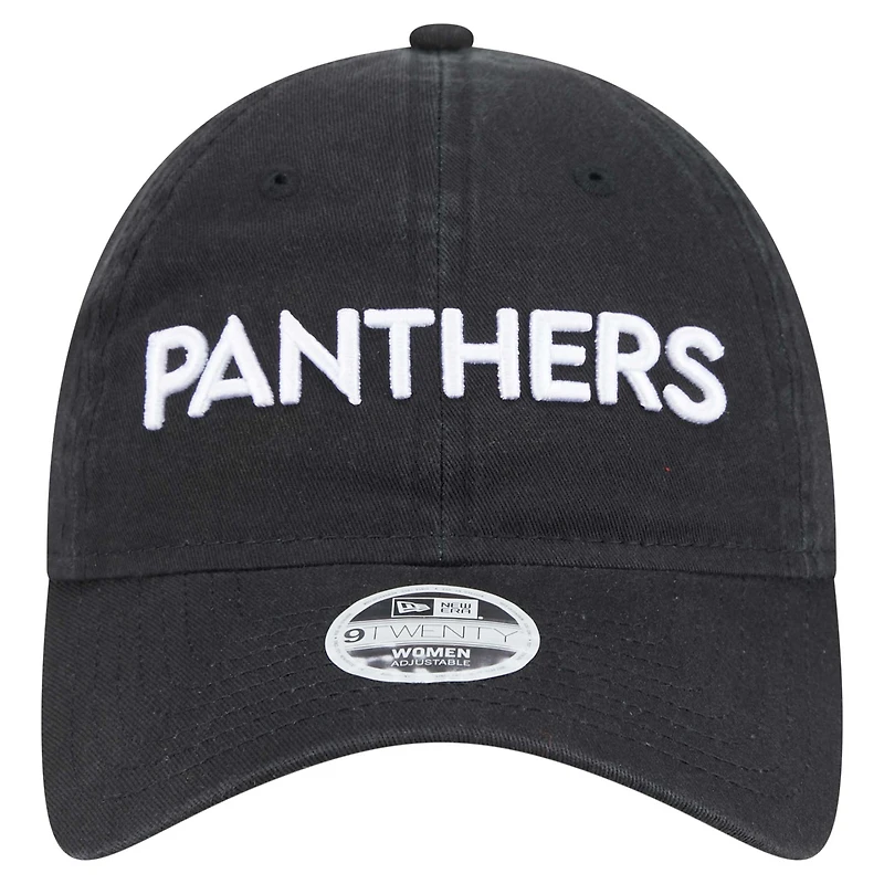 Casquette ajustable Cece 9TWENTY des Carolina Panthers de New Era pour femme, noire