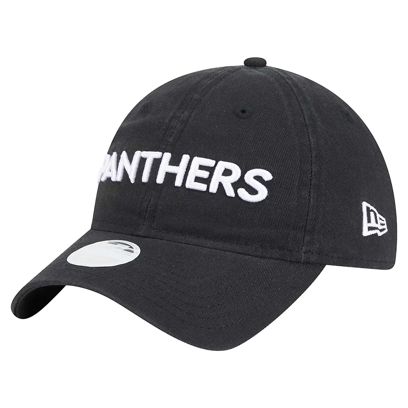 Casquette ajustable Cece 9TWENTY des Carolina Panthers de New Era pour femme, noire