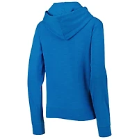 Sweat à capuche entièrement zippé New Era Carolina Panthers Reverse pour femme, bleu