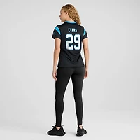 Maillot Nike Akayleb Evans noir pour femme, équipe des Carolina Panthers