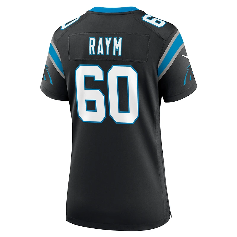 Maillot de match Nike Andrew Raym noir pour femme des Carolina Panthers