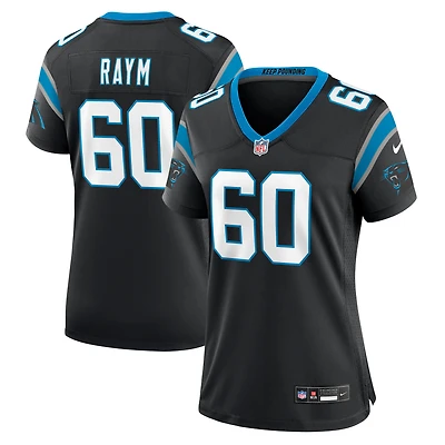 Maillot de match Nike Andrew Raym noir pour femme des Carolina Panthers