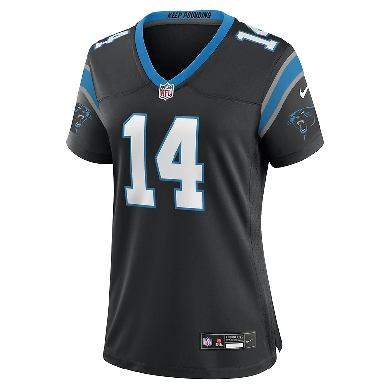 Maillot de match l'équipe Nike Andy Dalton des Panthers la Caroline pour femme, noir