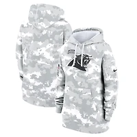 Sweat à capuche surdimensionné en polaire Nike Arctic Camo Carolina Panthers 2024 Salute To Service Club pour femme
