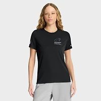 Women's Nike Black Carolina Panthers 2025 NFL Crucial Catch Tri-Blend Dri-FIT T-Shirt
