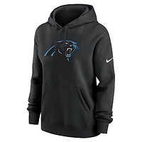 Sweat à capuche en polaire Nike Carolina Panthers Club pour femme, noir