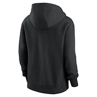 Sweat à capuche en polaire Nike Carolina Panthers Club pour femme, noir