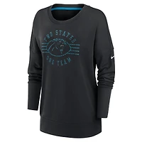 Sweat-shirt Nike noir Carolina Panthers Rewind Playback Icon Performance pour femme