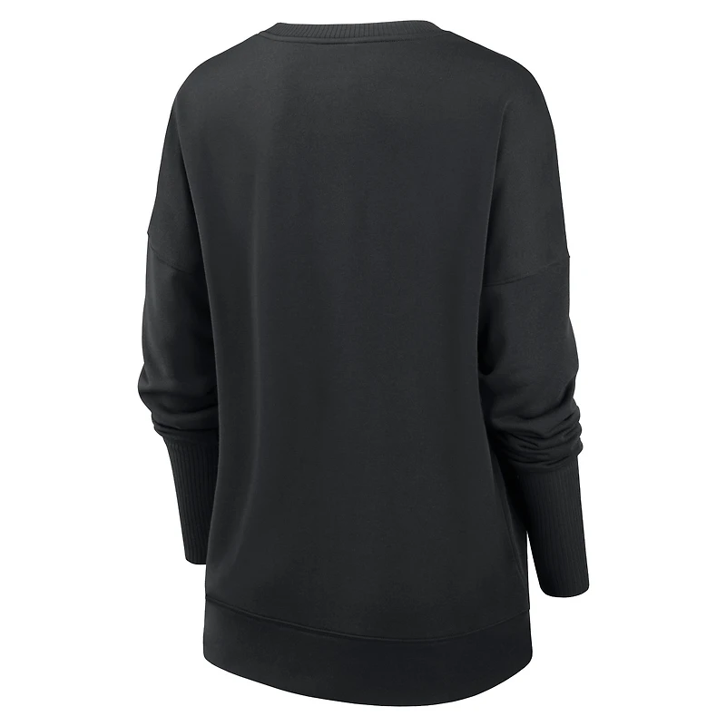 Sweat-shirt Nike noir Carolina Panthers Rewind Playback Icon Performance pour femme