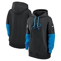 Sweat à capuche Nike noir Carolina Panthers Sideline Essential pour femme