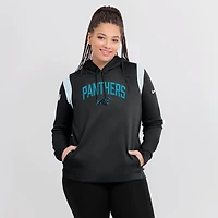 Sweat à capuche Nike Black Carolina Panthers Sideline Stack Performance pour femme