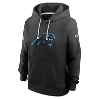 Women's Nike Black Carolina Panthers Sideline Standard Issue Initial Home Dri-FIT Hoodie