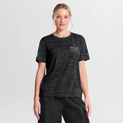 Women's Nike Black Carolina Panthers Sideline Velocity Dri-FIT T-Shirt